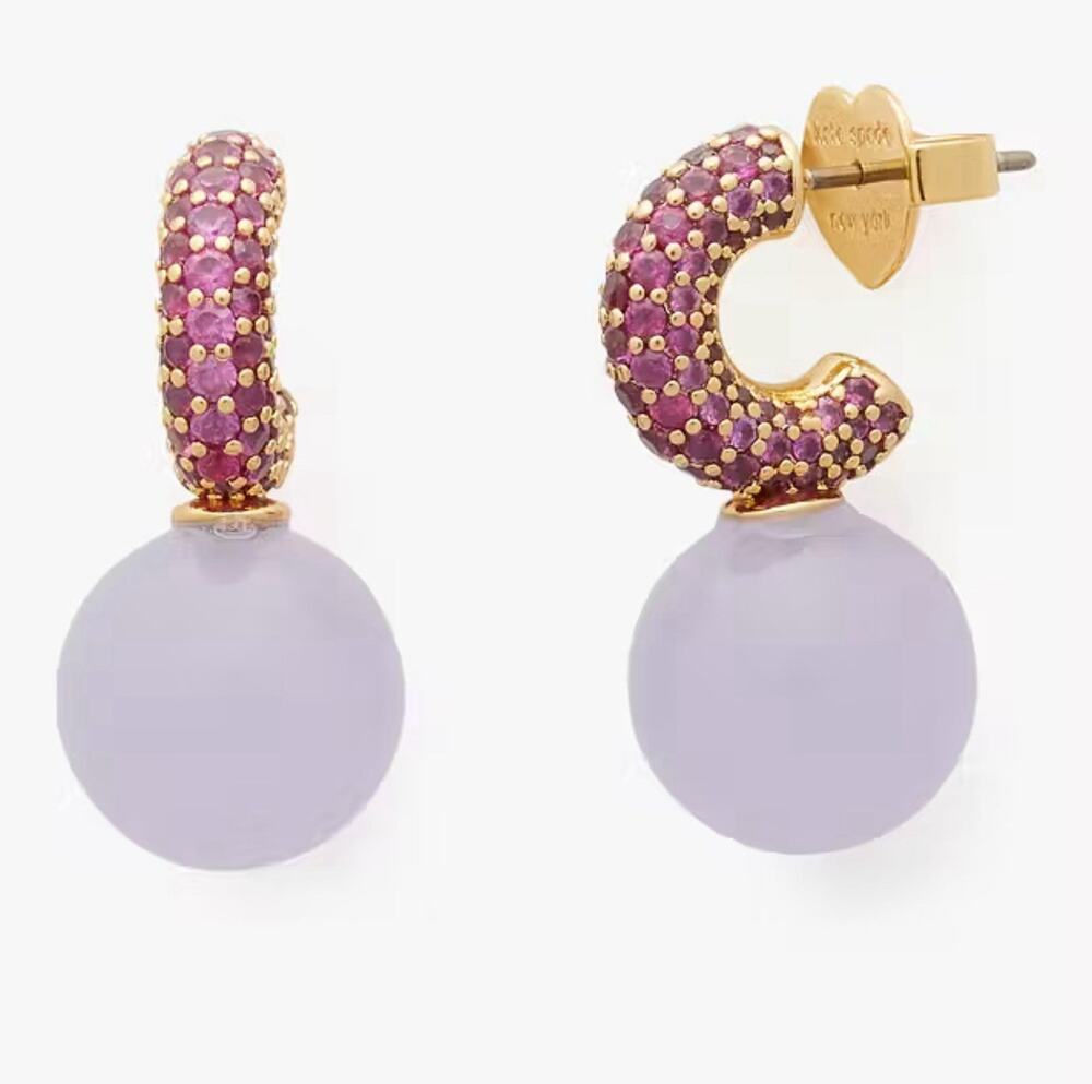 Kate Spade Showtime Pavé Drop Huggies KF159